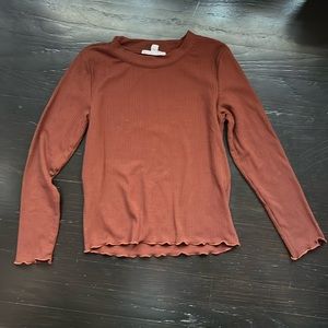 Brown long sleeve shirt